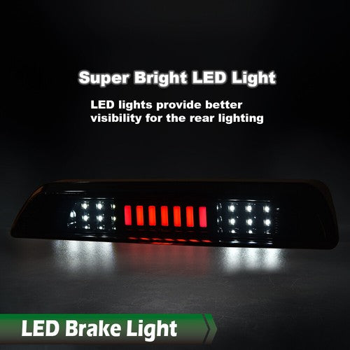 Solid Spare Fit For 2007-2018 Toyota Tundra Smoke/Black LED 3rd Third Brake Light Cargo Lamp
