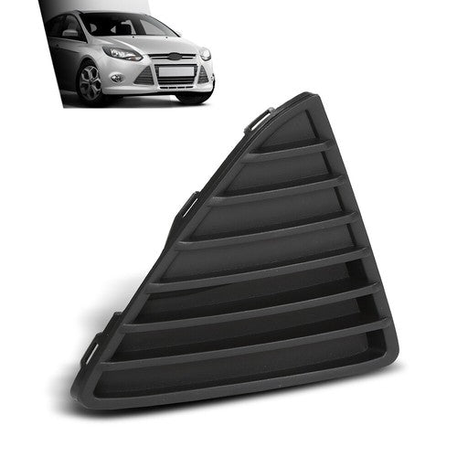 Solid Spare Front Bumper Grille Insert Fit For 2012-2014 Ford Focus Right Side FO1039114