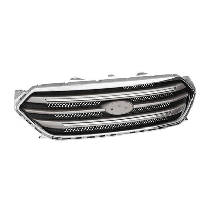 Fit 2013-2019 Ford Taurus Front Bumper Lip Upper Grille Assembly Chrome Grill