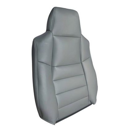 Driver Bottom & Top Perf Leather Seat Covers Gray For 2002 to 2007 Ford F-250