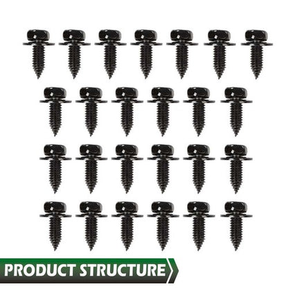 Solid Spare New 5/16-18 x 7/8" x 3/4" Washer 1/2" Hex Head Fender Bolts & U Nuts Body Kit