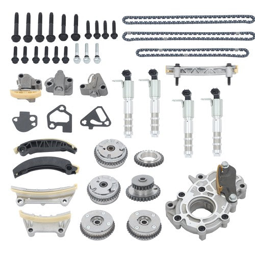 Solid Spare For Chevrolet Traverse 2009-2016 Timing Chain Kit & 4VVT Cam Phaser & Oil Pump
