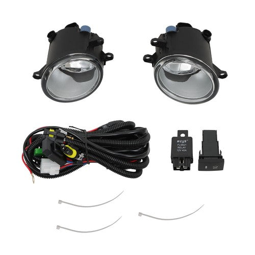 Solid Spare Front Bumper Lamps+Wiring+Switch Fit for Toyota Highlander 17-18 Clear Fog Light