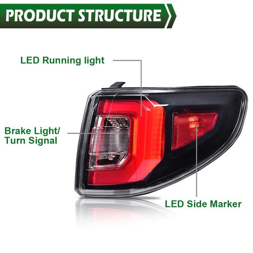 Solid Spare Tail Light Fit For GMC 2013-2016 Acadia Taillamp Brake Lamps RH Passenger Side