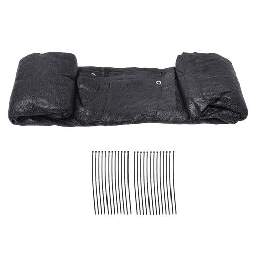 Solid Spare 4FTx25FT garden privacy fence heavy duty barrier net with zip ties black