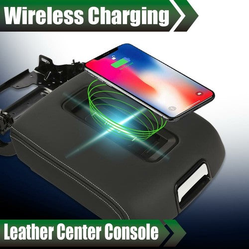 Solid Spare Fit For 15-20 Tahoe Yukon Suburban Center Console Armrest Lid W/Wireless Charger