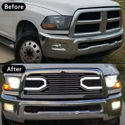 Solid Spare For 10-18 Dodge Ram 2500 3500 Big Horn Chrome Grille &Replacement Shell & Lights