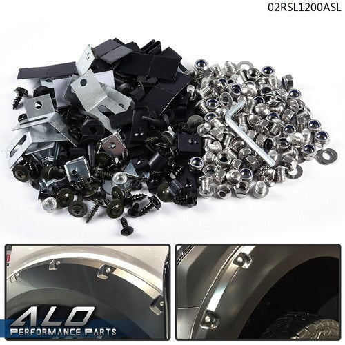 Solid Spare Universal Pocket/Rivet Style Fender Flares Screw/Bolt Hardware Kit Fit For Ford