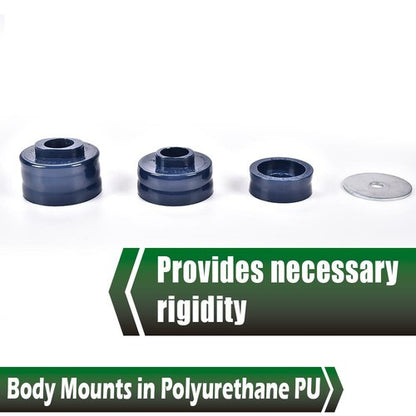 Solid Spare Body Cab Mount Bushing Kit KF04060BK Fit For 99-17 Ford F250 Super Duty 2WD/4WD