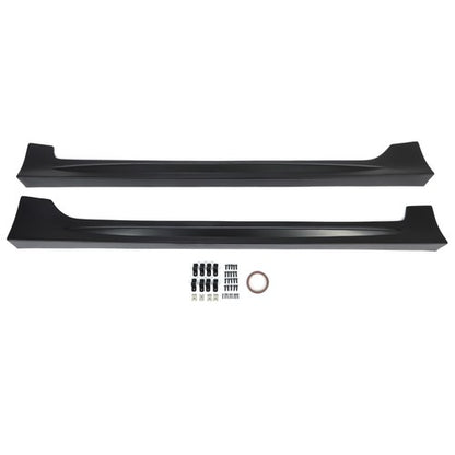 Solid Spare Fits 8th gen Honda Civic Sedan 2006-2011 PP Mugen RR Style Side Skirts ABS Black