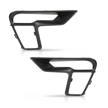 Solid Spare Front Bumper Fog Light Bezel Lamp Trim Left+Right Fit For 18-19 Ford Explorer