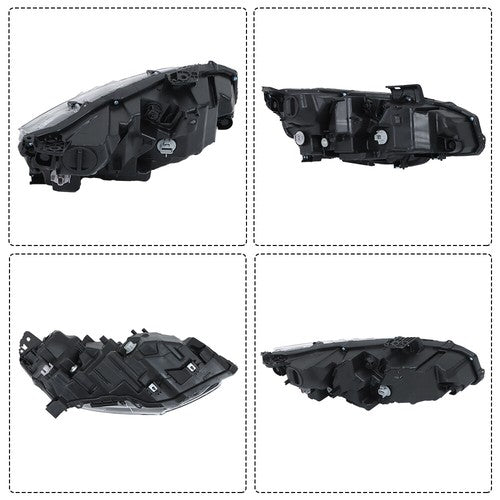 Solid Spare For Honda Civic 2016-2019 LED Headlight Headlamp Clear Housing Driver/Left Side