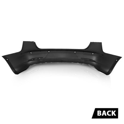 Solid Spare Fit For 17-23 Tesla Model 3 Rear Bumper Cover Fascia w/ Sensor Holes TA1100100