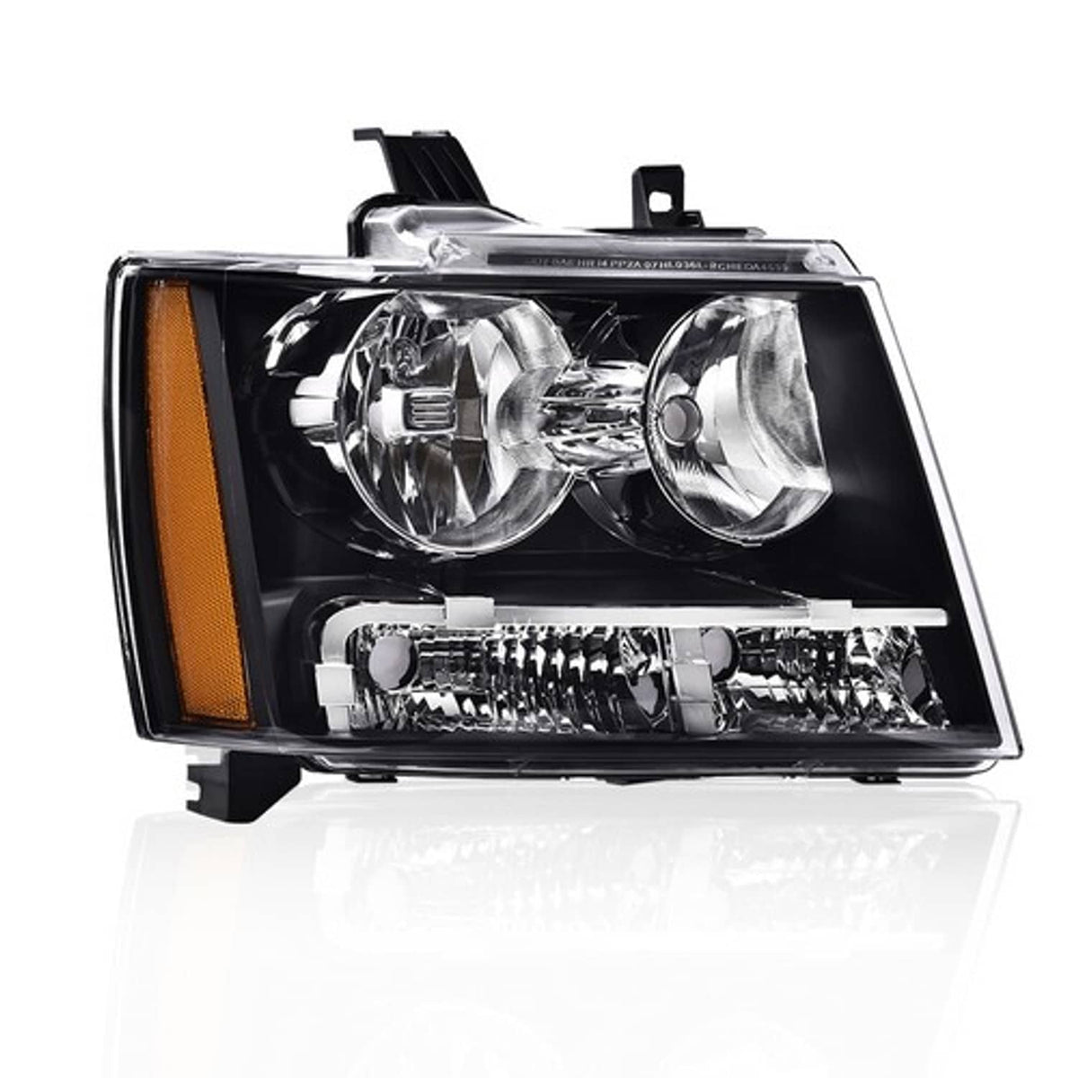 Solid Spare Fit For 2007-2014 Chevy Tahoe Suburban 1500 Black Headlight Headlamp Right Side
