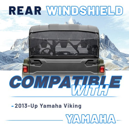 Solid Spare For Yamaha Viking 700 2013-Up 2014 15 16 UTV Tinted Rear Windshield Windscreen