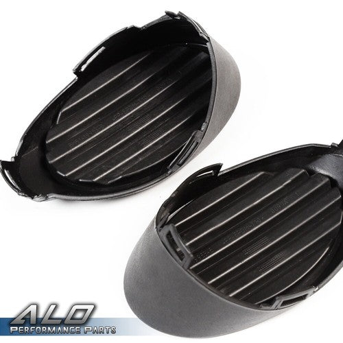 Solid Spare Fit For 2012-2014 Ford Focus Front Bumper Trim Fog Light Hole Covers Black