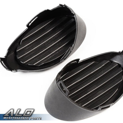 Solid Spare Fit For 2012-2014 Ford Focus Front Bumper Trim Fog Light Hole Covers Black