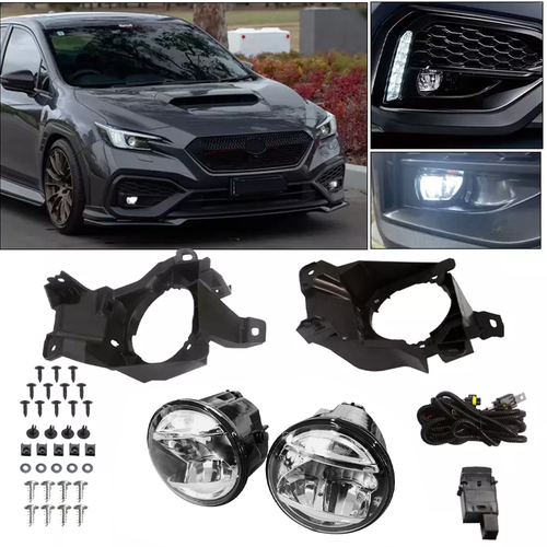 For 2022 2023 2024 Subaru WRX LED Front Fog Lights Lamp w/bracket Switch Harness