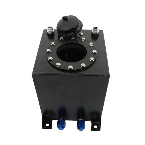 Solid Spare Drifting Fuel Cell Gas Tank+level Sender Black Coated Aluminum Racing 2.5 Gallon