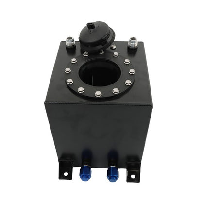 Solid Spare Drifting Fuel Cell Gas Tank+level Sender Black Coated Aluminum Racing 2.5 Gallon