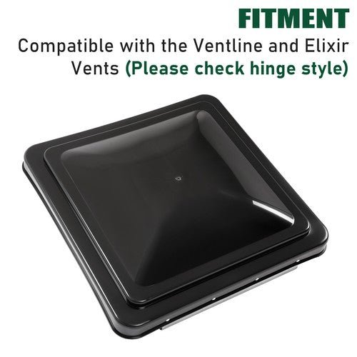 Solid Spare 14"X14" For RV Replacement Roof Vent Cover Black Camper (Trailer) Vent Cover