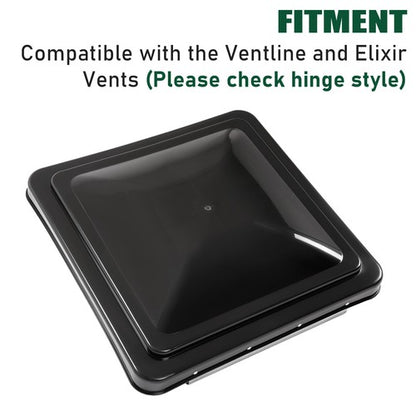 Solid Spare 14"X14" For RV Replacement Roof Vent Cover Black Camper (Trailer) Vent Cover