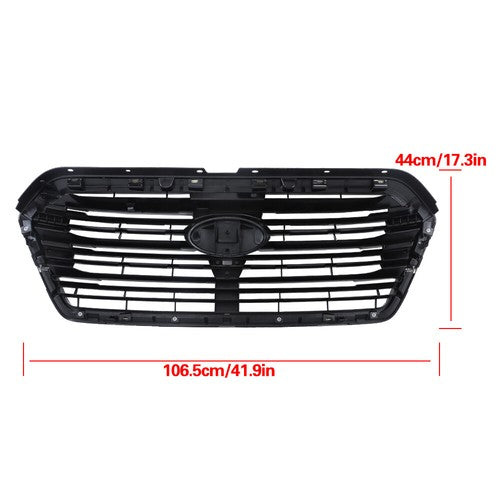 Solid Spare Gloss Black Plastic Front Upper Center Mesh Grille For Subaru Ascent 2019-2022