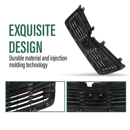 Solid Spare Fit For 2019-2021 Subaru Forester Front Bumper Lower Grille Grill Black Chrome