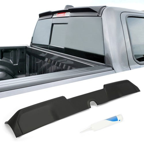Solid Spare For 2019-2023 24 Dodge Ram 1500 Truck Crew Cab Matte Black Roof Spoiler Wing
