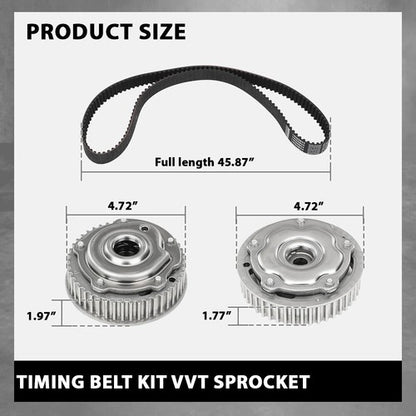 Solid Spare Timing Belt Kit VVT Sprocket Fits 2010-2018 Chevrolet Aveo Sonic Cruze 1.6L 1.8L