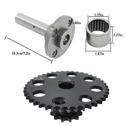 Solid Spare Chain Drive Cluster Sprocket Set D76529 D64175 Fits Case Skid Steer 1845
