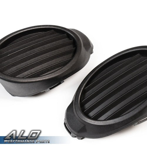 Solid Spare Fit For 2012-2014 Ford Focus Front Bumper Trim Fog Light Hole Covers Black