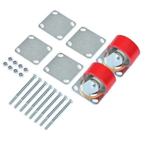 Solid Spare Hitch Mount Skid Wheel for RV Trailer 5th Wheel 2.5" or 3" Receivers Zinc-Plated
