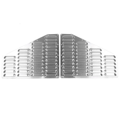 Solid Spare 2Pcs Silver Hood Louver Alum Vent Panels Kit For Jeep XJ Cherokee 1984-2001