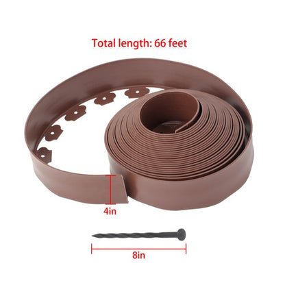 Solid Spare L-shaped Lawn Garden Edging Kit With Anchoring Spikes Plastic No Dig Lawn Border