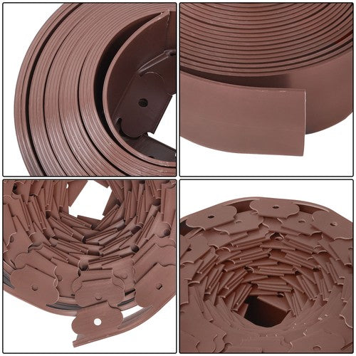 Solid Spare 49FT 4"Garden Landscape Edging With 75 8-In Spikes No Dig Lawn Edging Border