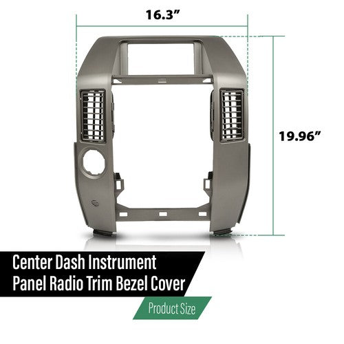 Solid Spare Center Dash Instrument Panel Radio Trim Bezel Gray Fit For 04-07 Infiniti QX56