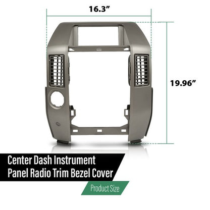 Solid Spare Center Dash Instrument Panel Radio Trim Bezel Gray Fit For 04-07 Infiniti QX56