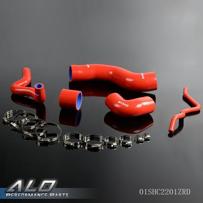 Solid Spare Fit For 1996-2005 VW Golf IV /Bora 1.8T Red Silicone Intercooler Boost Hose Kit