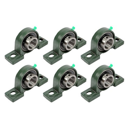 Solid Spare 6 Pcs UCP208-24 Pillow Block Bearing Solid Base 2-Bolt Self-Aligning 1-1/2" Bore
