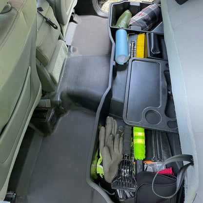 Solid Spare Underseat Storage Box For 14-19 Silverado Sierra 1500 2500HD Extended Double Cab
