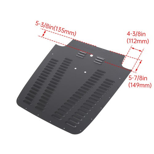 Solid Spare Vented Hood Louver Black For Jeep Wrangler TJ / LJ 2003 2004 2005 2006