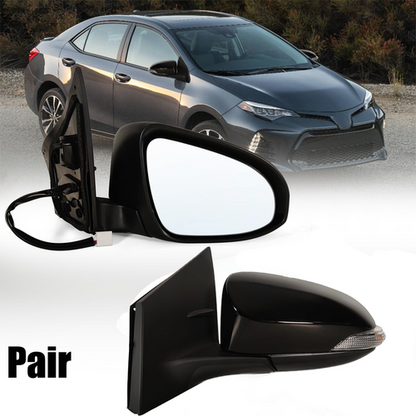 Pair Mirror Power Heated Signal Right & Left Side For 2014-2019 Toyota Corolla