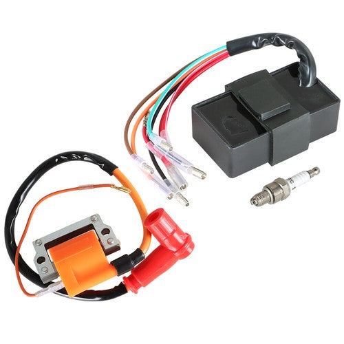 Solid Spare Fit For Yamaha G1 Gas 2 Cycle Golf Cart 79-86 Ignition Coil CDI Box & Spark Plug