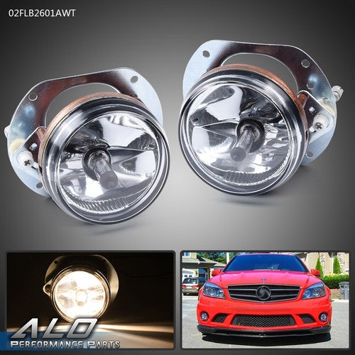 Solid Spare 2Pcs Front Bumper Fog Lights W/ Bulbs Fit For 2008-2010 Benz C300 C63 AMG C350