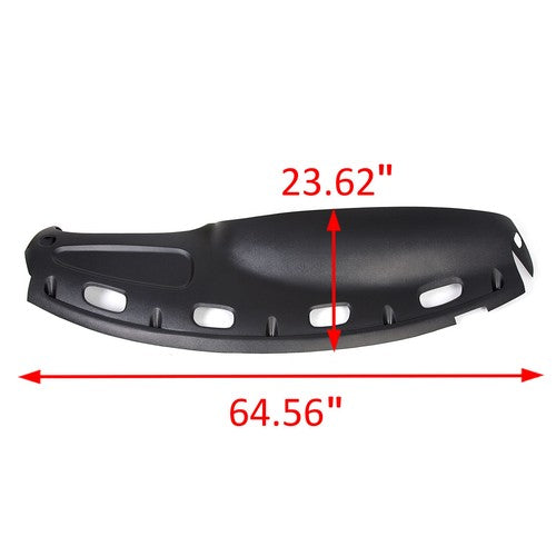 Solid Spare For Dodge Ram Pickup 98-01 Black Dash Bezel & Dashboard Cover Overlay W/ VENTS