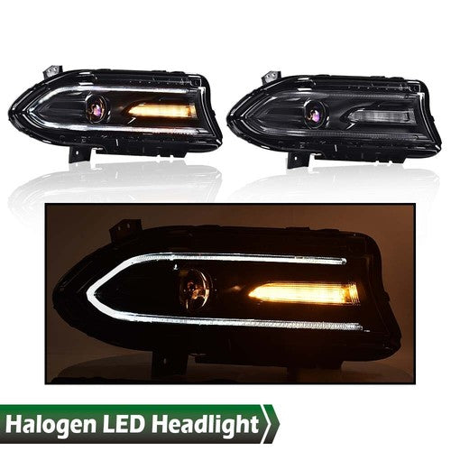 Solid Spare Fit For Dodge Charger 2015-2023 LED DRL Projector Headlight Right Passenger Side