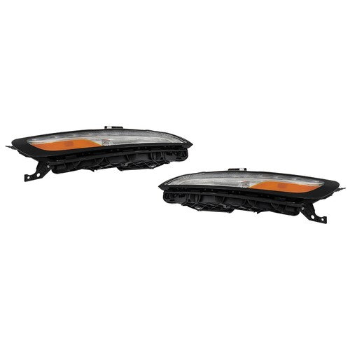 Solid Spare Right&Left Headlight w/LED DRL/Ballast Halogen Lamp For Jeep Cherokee 2014-2018