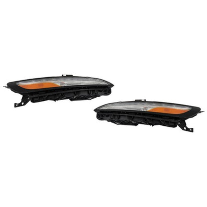 Solid Spare Right&Left Headlight w/LED DRL/Ballast Halogen Lamp For Jeep Cherokee 2014-2018