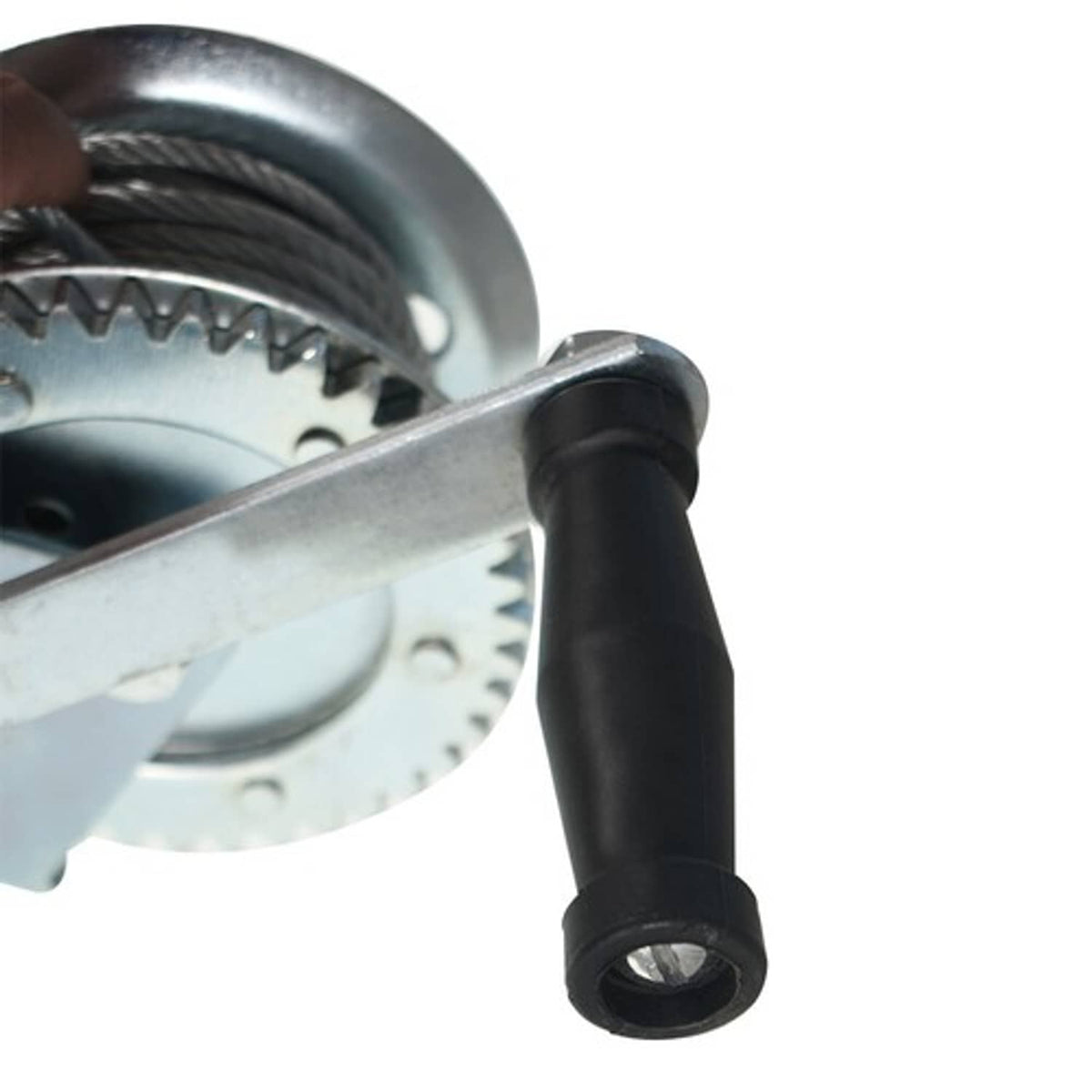 Solid Spare Manual Crank Winch & Boat Winch 1500 lbs With 5.0mm*10m Rope New Silvery